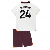 Maglie da calcio Manchester City Josko Gvardiol #24 Seconda Maglia Bambino 2023-24 Manica Corta (+ Pantaloni corti)